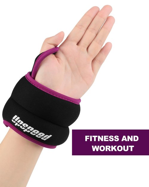 Wrist Weights with Thumb Loops Lock for Women Men, Set of 2, 0.5lb Each, Arm Ankle Weights Set for Walking Running Aerobic Weightlifting Gymnastic Aerobic Jogging Training Cardio - Purple
