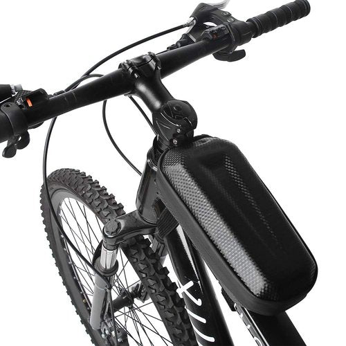 Fuerdich Bike Top Tube Bag, EVA Hard Shell Layered Waterproof Bicycle Cycling Front Tube Bag, Bag Cycling Accessories Pouch