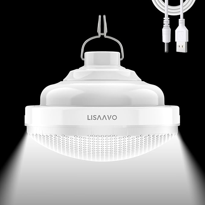 Tent Light Rechargeable 2400mAh Waterproof for Camping,Outdoor,Power Outage(2 Pack)