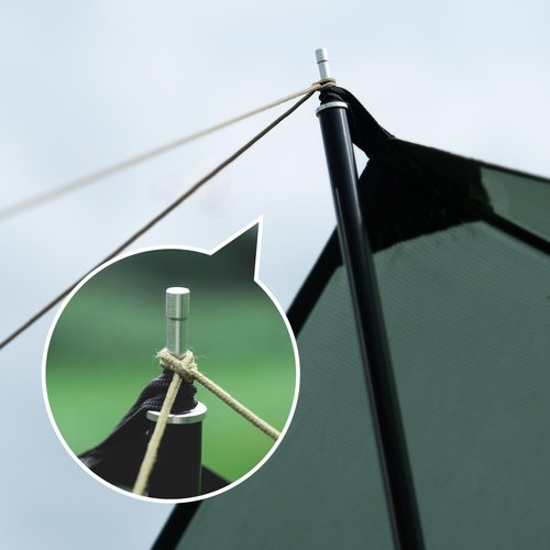 ONETIGRIS Upgraded Tent Poles – Set of 2 Adjustable Telescoping Tarp Poles, Aluminum Replacement Poles for Tent, Tarp, Canopy, Awning, Shelter, Heavy Duty Aluminum Alloy Camping Poles