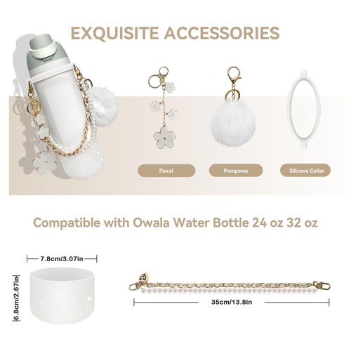 AMUSEPROFI Water Bottle Handle Strap - Compatible with Owala Accessories - Convenient, Stylish & Durable Hydration Solution for On-the-Go - 24oz & 32oz