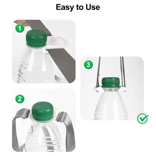 4 Pack Water Bottle Holder Lanyard, Adjustable Shoulder Strap for Beverages Water Bottle, Fit for most 16.9 fl oz Bottle (4, Bright Green)