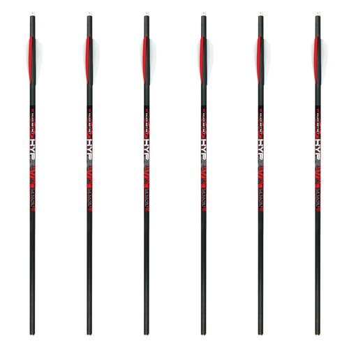 Killer Instinct Hypr-V 20" Crossbow Bolts 6-Pack - V-Track Nock System 390 Grain Total Weight with .003" Straightness Tolerance