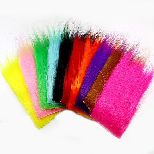 Fly Tying Craft Fur 8 Bright Colors Long Synthetic Fiber Fly Fishing Streamer Fly Tying Materials