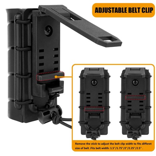 KRYDEX Tactical Flashlight Holster,360 Degree Rotatable Flashlight Holder for Duty Belt Torch Carry Case Pouch Fits for 1"-1 1/4" Diameter Flashlight