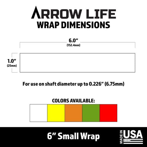 Arrow Life 6" Arrow Wraps 12 Pack Orange 1" Width