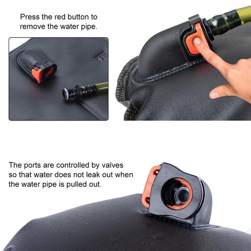 TOPTACPRO 2L Hydration Bladder, Leak Proof Water Reservoir Storage Bag, Food-Grade TPU BPA Free Hydration Pack Replacement for Hiking Running Cycling