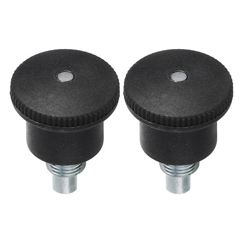 uxcell 2Pcs Pull Pin Spring Knob Replacement Parts, M10 Fitness Pull Pin Knob for Fitness Exercise Bike, Black