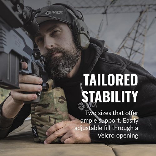 MDT Grand Old Canister Shooting Bag, Large, 500 D Cordura, Coyote, Stable Support for PRS & Long Range Shooting (109069-COY)