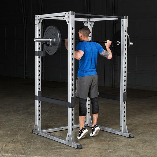 Body-Solid GPR378 Power Rack - Heavy-Duty Squat Cage with Adjustable Safety Bars & Chin-Up Bar for Home Gym