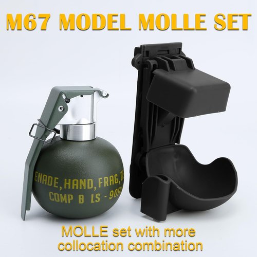 Zhongren Dummy Grenade Toy Model Plastic Grenades CS Airsoft Tactical Gear Accessories for Army Fans Cosplay Movie Props Outdoor (M67)