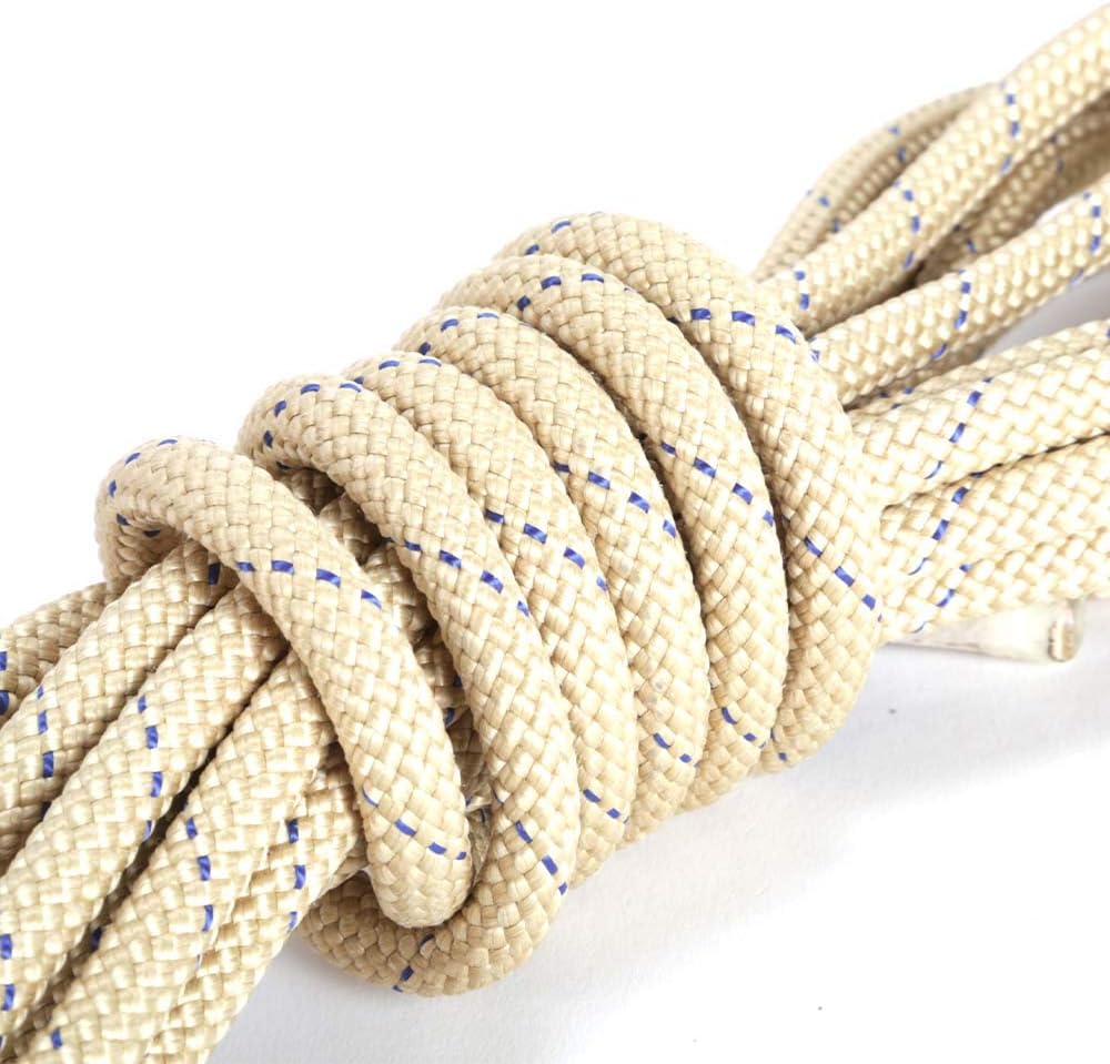 Rock N Rescue Heat Resistant Personal Escape Rope - 50 Feet Long, 8mm, NFPA 1983, RNR Poseidon Safe Tech, Firefighting and Rescue Gear