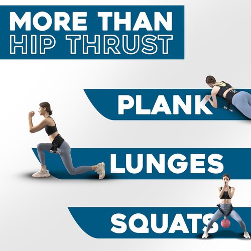 ELITE ECOMMERCE Hip Thrust Belt Exercise - Heavy Duty Exercise Belt for Weights, Dumbbells, Kettlebells, and Plates - Supports Up to 400 lbs. - Adjustable, Comfortable, and Durable Fitness Equipment