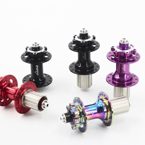 rningo Bike Hubs Disc Brake 32 Holes, Front Rear HG for 8/9/10/11/12 Speed，Quick Release Cassette Hub 4 Bearings 3 Claws 120 Clicks，Compatible for MTB/Road Bike Hubs (32H-Red)