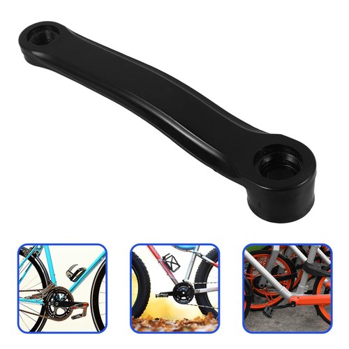 Crankset Bike Bicycle Supplies Left Crank Arms Sturdy Crank Tools Left Pedal Crank Arm Universal Crank Replacement Square Hole Crank Arm Crank Replacements Black Steel Plus Plastic Generic