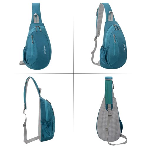 Peicees Sling Bags Men Women Shoulder Backpack Small Cross Body Chest Sling Backpack, Turquoise