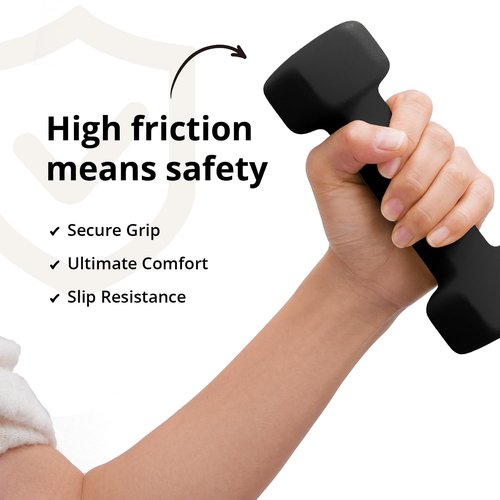 Portzon Weights Dumbbells with Neoprene Coating, 1LB-3LB Anti-Roll, Anti-Slip, Hexagonal Home Fitness Equipment for Shoulder,Neck, and Hand Training for Seniors over 55 old