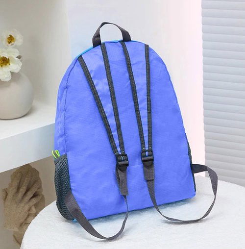 Ultra Lightweight Foldable Backpack 2Packs for Outdoor Adventures,Water Resistant Daypack for Travel Camping Hiking (Black Blue 2 PCS)