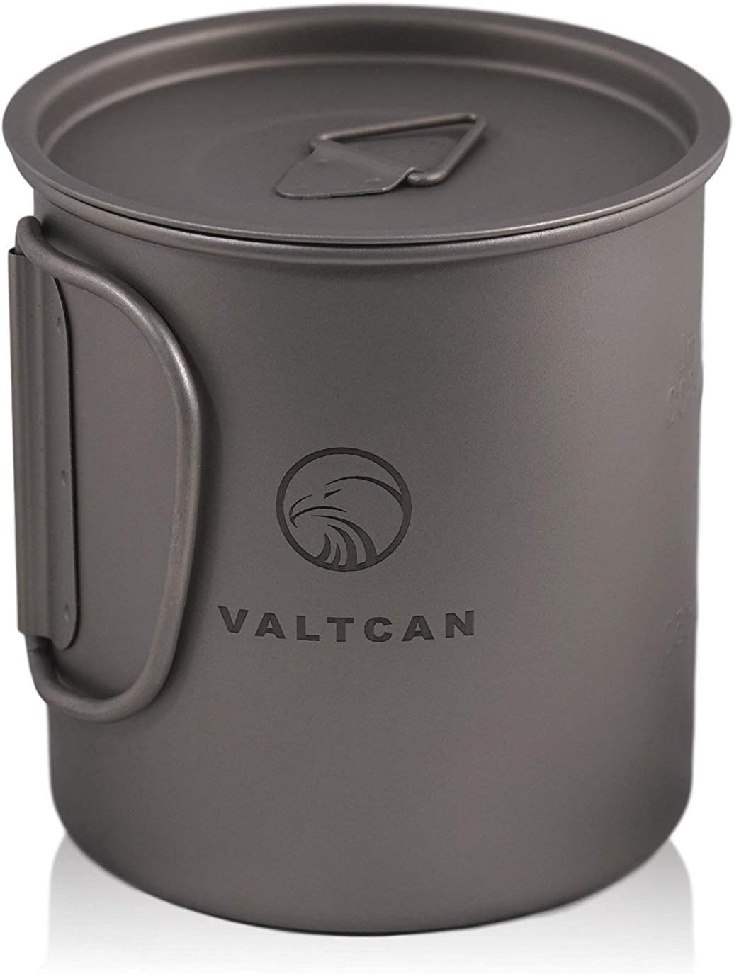 Valtcan 450ml Titanium Camping Cup with Tight Lid 15.2oz or 1.9 Cups Capacity