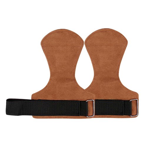 Weight Lifting Straps For Gym, Padded Wrist Straps For Weightlifting Deadlift Barbell Row Pull-up, Workout Straps Hand Lifting Grips for Men Women Hand Protection Microfiber Leather, Brown