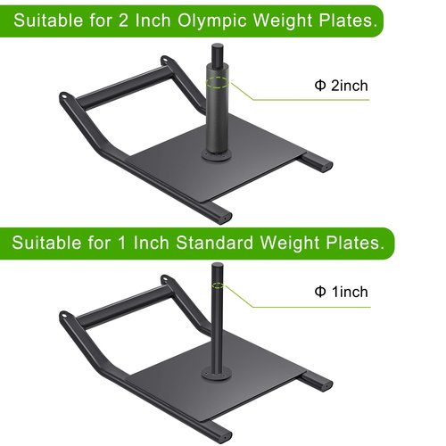 SELEWARE Weight Sled Workout Sled Fitness Strength Training Sled Speed Training Sled for Athletic Exercise and Speed Improvement Suitable for 1" and 2" Weight Plates Black