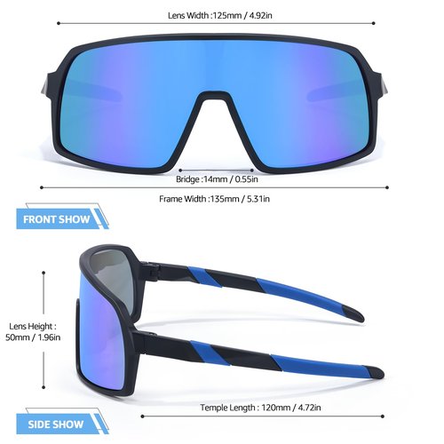 SODQW Kids Baseball Sunglasses Sports Wrap Around Frame Cycling Running Glasses for 6-12 boys girls