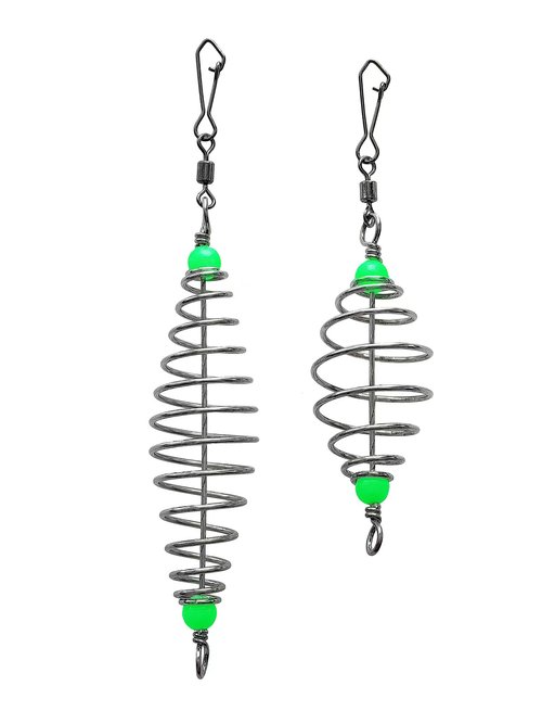 Spring Carp Fishing Feeder: 20pcs Heavy Duty Steel Bait Cage Carp Fishing Equipment (Large)