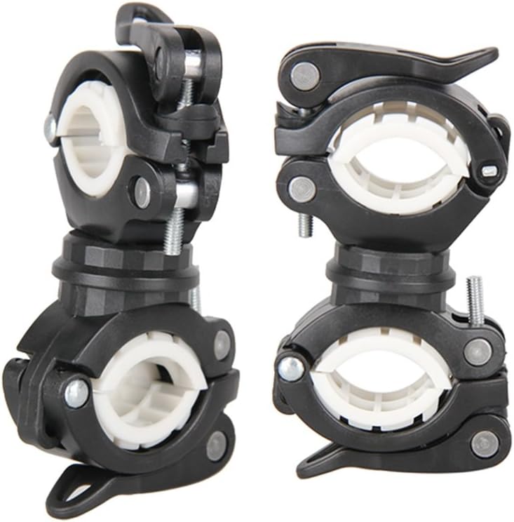 [2 Pack] Vonpri Flashlight Holder, Mount Bicycle Mounting Bracket Flashlight Holder Torch Clip 360º Rotation