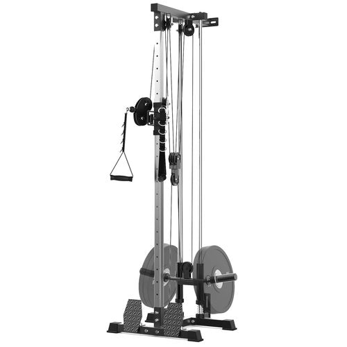 GarveeLife Wall Mount Cable Machine,LAT Power Cable Machine, LAT Pull Down and LAT Row LAT Tower,Cable Crossover Machine with 20 Positions,LAT Pulldown Machines for Home Gym Total Body Training,Black
