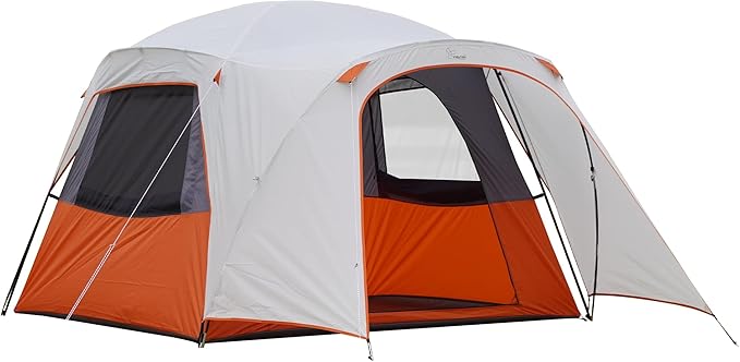 Vidalido 3-4 Person Tent with 1 Mesh Door and 2 Large Mesh Window, Double Layer Waterproof Portable Family Cabin Tent, 4 Person Tents for Outdoor Camping Hiking