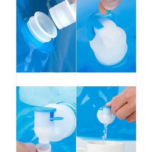 3 pcs Collapsible water bag and Cups for Camping, Hiking, Travel, Fishing Party - Portable Reusable Folding Food Grade water Cups and bag