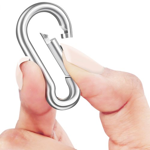 Stainless Steel 20 Pcs Small Carabiner Clips, 1.7 Inch Spring-Snap Hook Keychain for Outdoor Camping, Swing, Hammock, Hiking, Fishing,Quick Link
