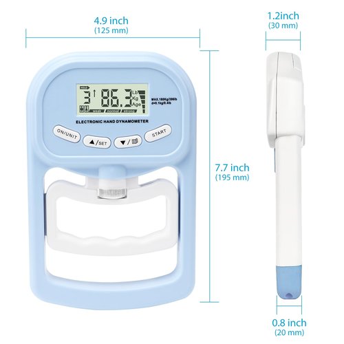 Hand Grip Strength Tester,Electronic Hand Grip Dynamometer,Digital Hand Grip Strength Trainer for Physical Training 396 Lbs for Sport Home School