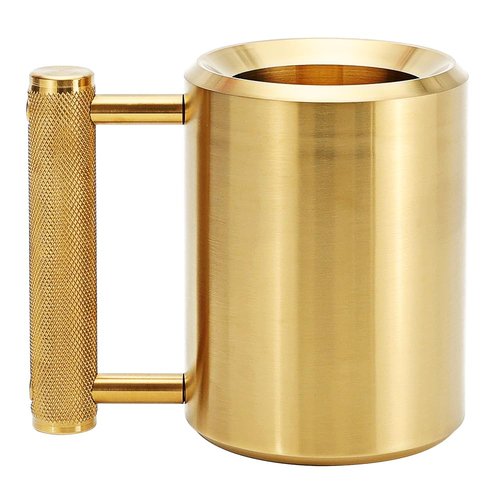 Heavy Mug 18LB/8KG 10 oz, Exercise and Fitness Dumbbells, 304 Stainless Steel,Suitable For Home Workout, Gym Strength Training, Prank Gift, and Arm Strength Training Equipment, Non-Slip Handle, Gold
