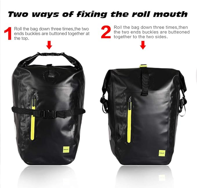 Rhinowalk Bike Bag Waterproof Bike Pannier Bag,(for Bicycle Cargo Rack Saddle Bag Shoulder Bag Laptop Pannier Rack Bicycle Bag Professional Cycling Accessories)