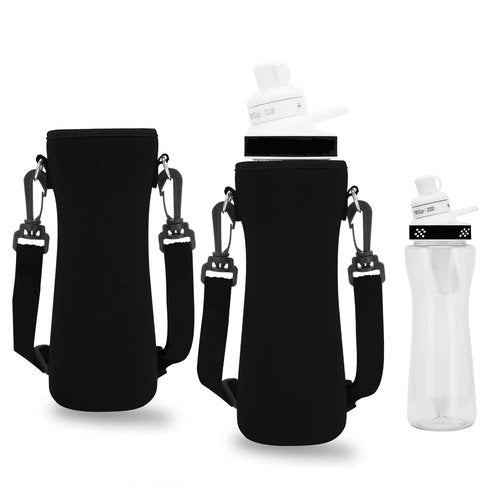 UWSTE 2Pack Sleeve Compatible with 32oz Cirkul Water Bottle, Sleeve for Cirkul 32oz Plastic & Stainless Steel Bottle, Water Bottle Cover for Retaining Temperature, Cirkul Accessories (Black).