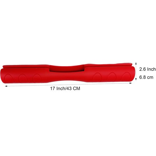 yuhqc Barbell Squat Pad for Lunges and Squats, Barbell Bar Shoulder Squat Pad, Hip Thrust Pad for Standard Olympic Bars, Neck Protective Pad Great For Weightlifting Sponge Supports(Red)