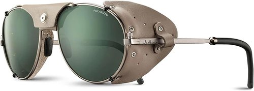 Julbo Cham Glacier Sunglasses for Men & Women w/Removable Leather Side Shields for Hiking, Skiing, Snow - 100% UV Protection
