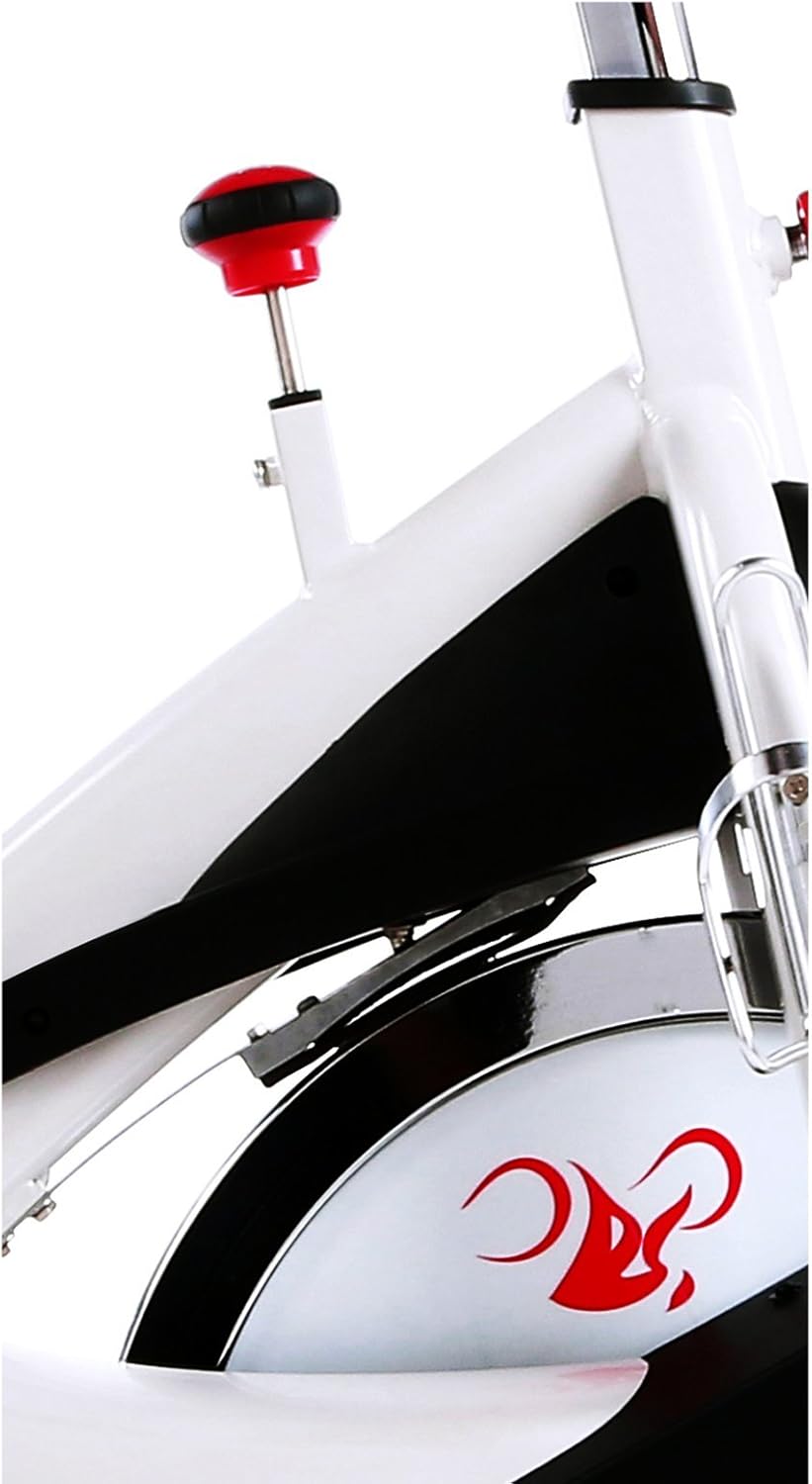 Sunny Health & Fitness Stationary Exercise Bike Machine w/ Adjustable Cushion Seat & Multi-Grip Handlebar, Indoor Cycling Equipment for Home Cardio Training, Optional Magnetic or Friction Resistance