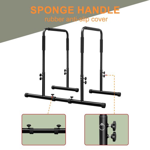 Athfiner Dip Bar Adjustable Dip Stand Station for Home Fitness Workout Calisthenics Exercise Pull Up Stand Portable Parallel Bar
