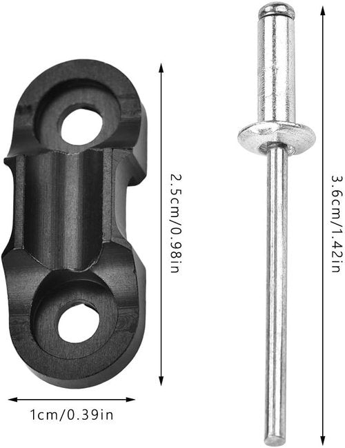 Alomejor Cable Clips, 2Pcs Aluminum, for Mountain Bike, Brake & Shift Cable Housing Line Holder Hose C Clip Accessory