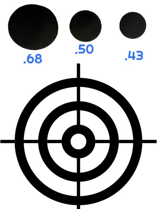 3Skull .43 Cal or .50 Cal or .68 Cal Rubber Balls New Reusable Training Rubber Balls for Paintball Guns (.68, 100), Black