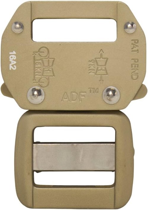 Aluminum Belt Buckle - Coyote Brown - Raptor II Tactical Military Police Aluminum Quick Release 1" Belt Buckle