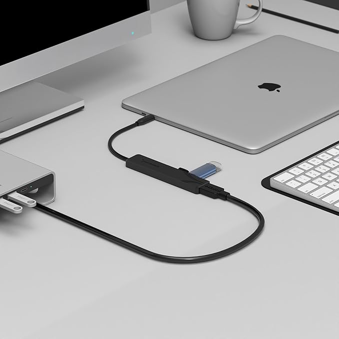 SABRENT USB-C Hub 5-in-1 with 4K HDMI, 100W PD Charging (Input Only), 1x USB 3.0, 2X USB 2.0 – No Data on USB-C Port – Compatible with MacBook, Windows, Linux (HB-TC5P)