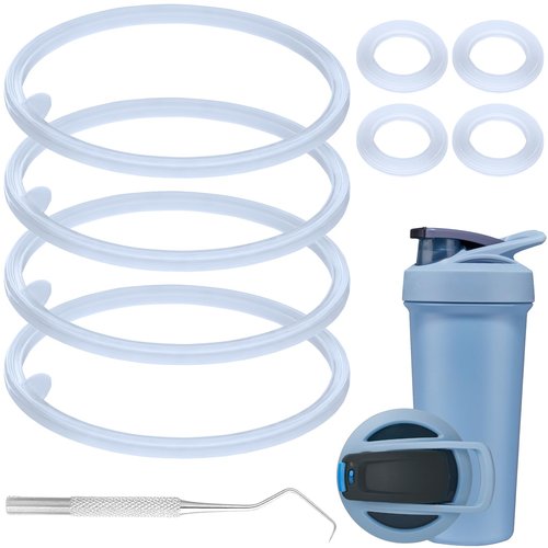 9PCS Shaker Cup Gasket Replacement for BlenderBottle Strada Stainless Steel Shaker Bottle，Water Bottle Gasket Silicone Gasket，Compatible with BlenderBottle Strada Shaker（Strada Flip）