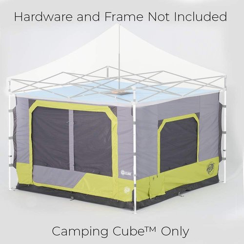E-Z UP Camping Cube 6.4, Converts 10' Straight Leg Canopy into Camping Tent (Canopy/SHELTER NOT Included), Splash
