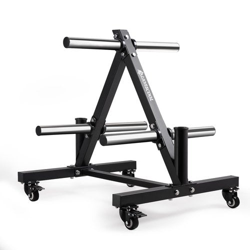 LIONSCOOL 2-Inch Weight Plate Tree (With Wheels, 650 LBS)