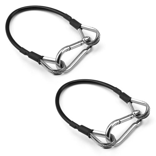 YENOVO 2 Pcs 10" Gym Extension Cable Attachments, Black Thick Stable Fitness Equipment Extension Cord, Extend Workout Angles Tool Suitable for Bowflex Home Gym for LAT/Tricep Pull Down and Leg