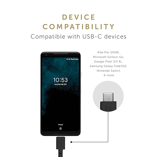 Native Union Type-C Belt Cable - USB-C to USB-C 4ft Ultra-Strong Charging Cable Compatible with iPhone 16, 16 Plus, 16 Pro, 16 Pro Max, iPad Pro, iPad Air, Samsung S24, Flip 6, Fold 6 (Cosmos)