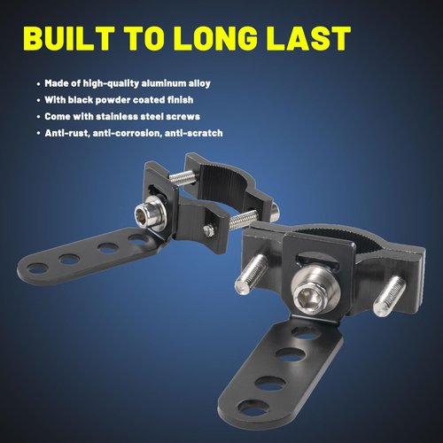 YCHOW-TECH Light Bar Motorcycle Bracket 1.2 Inch Motorcycle Bicycle Mount Bracket Car Bull Bar Holder Clamp Offroad Tube Clamps Mounting Brackets for LED Work Lights